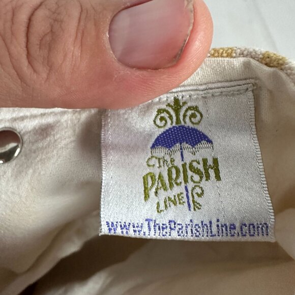 New Orleans Striped Canvas Tote Bag With Brass Instrument Print - Picture 4 of 6